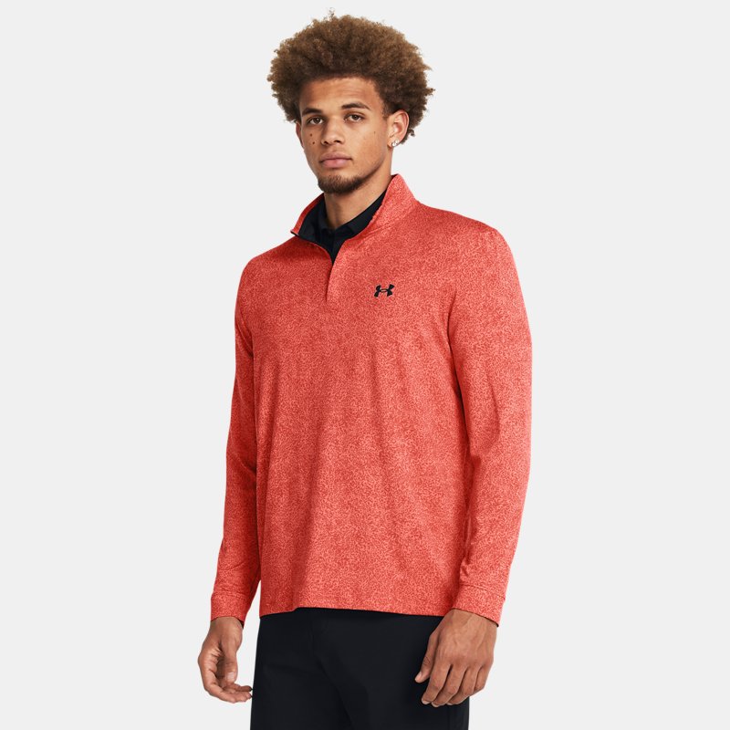 Men's  Under Armour  Playoff Printed ¼ Zip Coho / Red Solstice / Black M